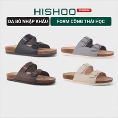 Dép đế trấu birken 2 khoá premium HISHOO B093
