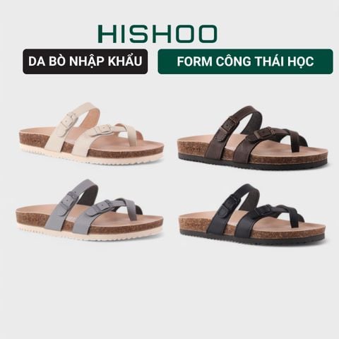 Dép đế trấu birken xỏ ngón premium HISHOO B098