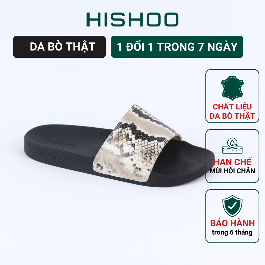 Dép quai ngang Da Rắn HISHOO U114