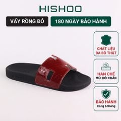 Dép quai ngang Đỏ Vẩy Rồng CHỮ H HISHOO U114