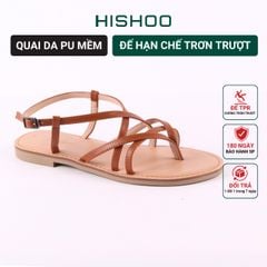 Giày Sandal Nữ Quai hậu Xỏ Ngón Dây Mảnh Hishoo S022