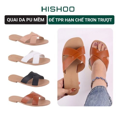 Dép Lê Nữ Đế Bệt Quai Chéo HISHOO S058