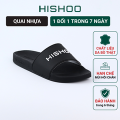 Dép quai ngang quai nhựa Đen HISHOO N112