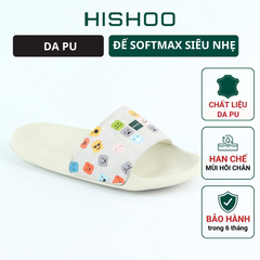 Dép quai ngang da bò lộn Icon Cảm Xúc Emoji HISHOO U112