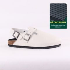 Dép đế trấu Sandal sục Boston Sandal quai ngang da lộn HISHOO R111