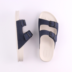 Dép quai ngang Da Nubuck 2 Khoá HISHOO D111