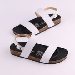 Dép đế trấu Sandal birken quai ngang da bò HISHOO M050