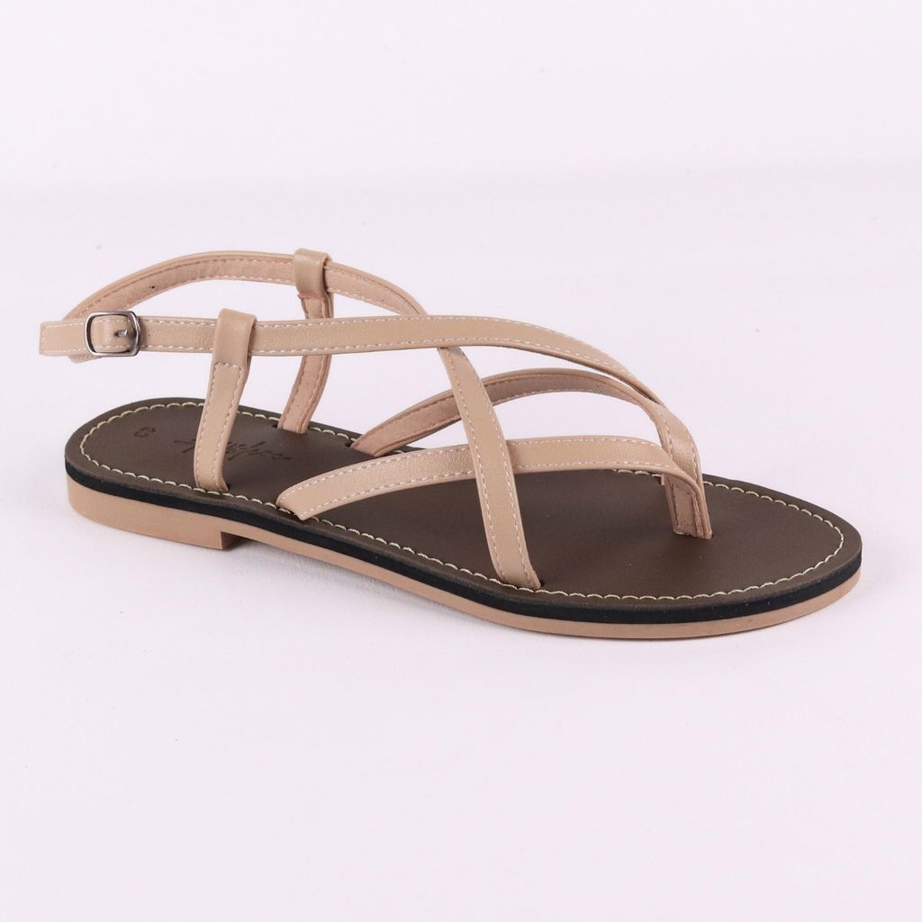 Giày Sandal Nữ Quai Ngang Có Bigsize Hishoo S023