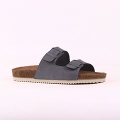 Dép đế trấu birken bé trai bé gái 2 khoá da lộn premium HISHOO H093