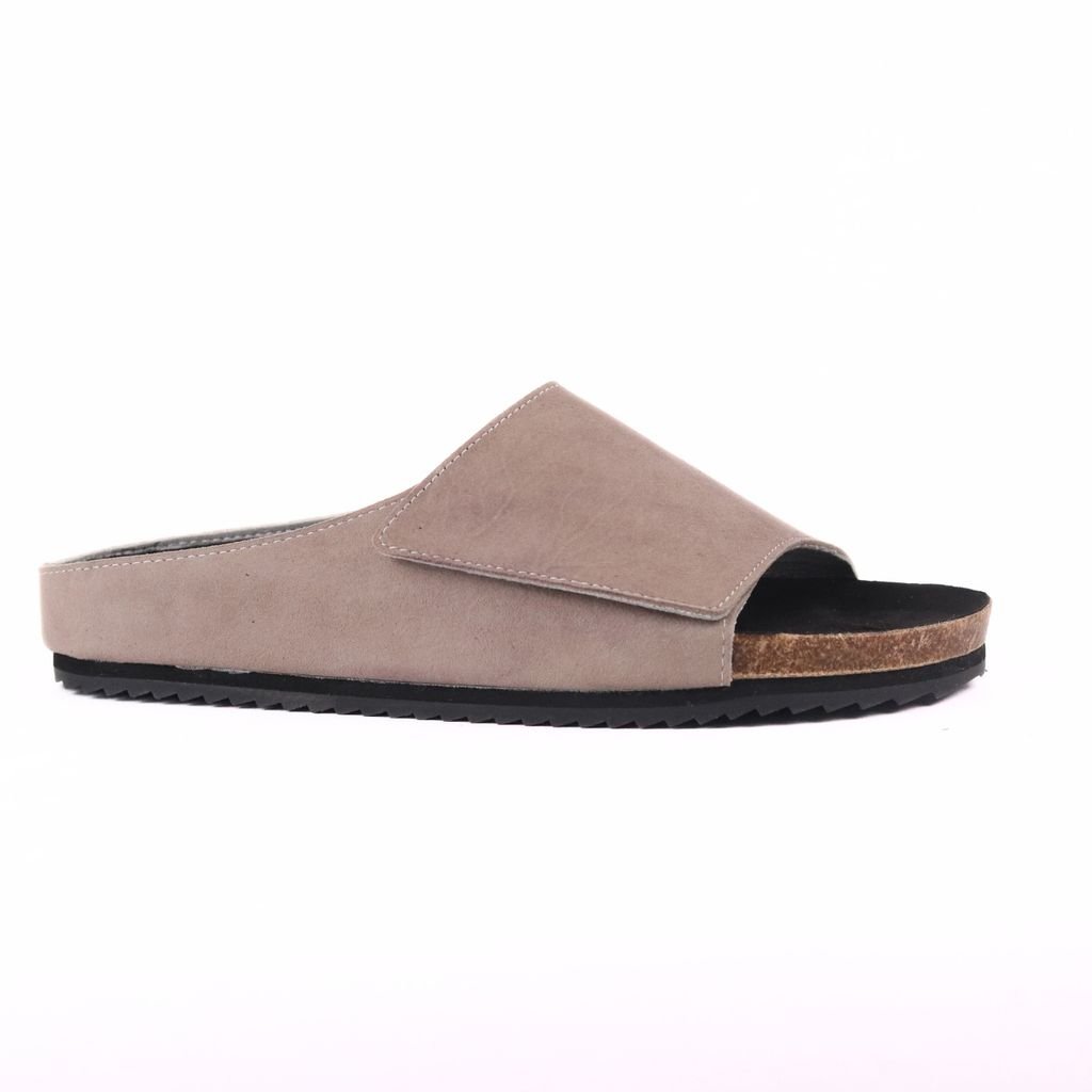 Dép đế trấu birken xé dán Form Công Thái Học quai ngang da lộn HISHOO R108