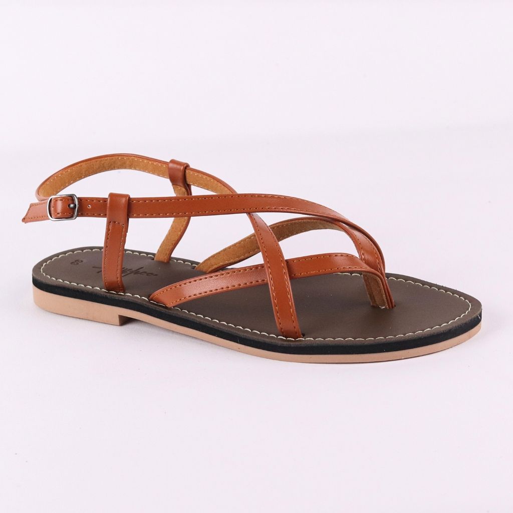 Giày Sandal Nữ Quai Ngang Có Bigsize Hishoo S023