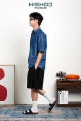 Dép đế trấu birken quai ngang xé dán MẶT ĐEN HISHOO S105