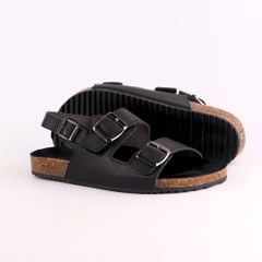 Dép đế trấu Sandal birken quai ngang 2 khoá da bò HISHOO M102