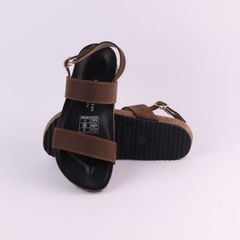 Dép đế trấu Sandal birken quai ngang da bò HISHOO M050