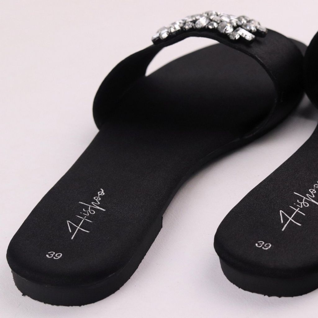 Dép Lê Nữ Đế Bệt Quai Ngang Đính đá có Bigsize HISHOO S145