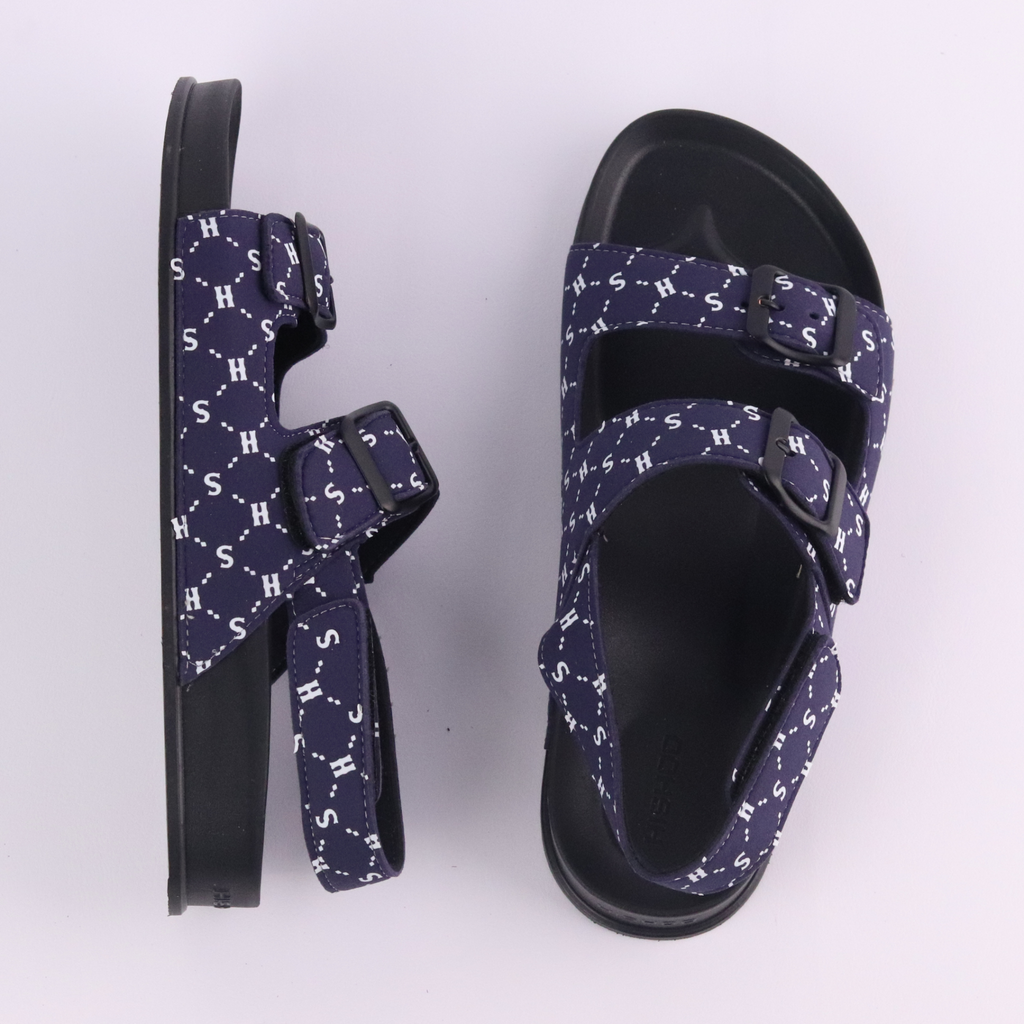 Giày Đi Học Sandal 2 khoá Monogram HISHOO D132