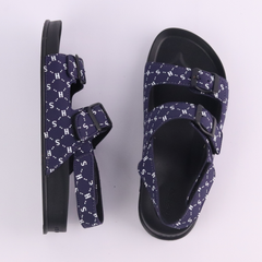 Giày Đi Học Sandal 2 khoá Monogram HISHOO D132
