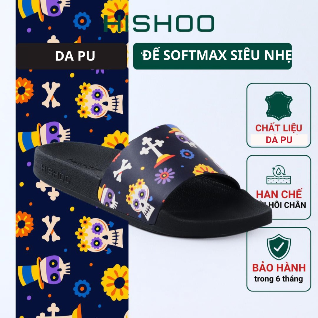 Dép quai ngang da bò In Hình Lễ Các Đẳng Mexico HISHOO U113