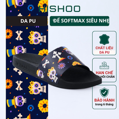 Dép quai ngang da bò In Hình Lễ Các Đẳng Mexico HISHOO U113