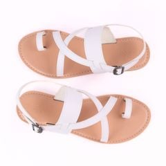 Giày Sandal Nữ Đế Bệt Quai Chéo Dây Mảnh Hishoo S057