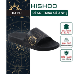 Dép quai ngang da bò In Hình Tiểu Chòm Sao HISHOO U113