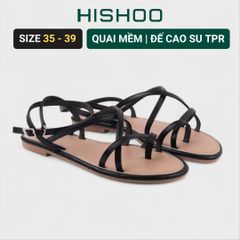 Giày Sandal Nữ Dây Mảnh Quai Đan Chéo Hishoo S038