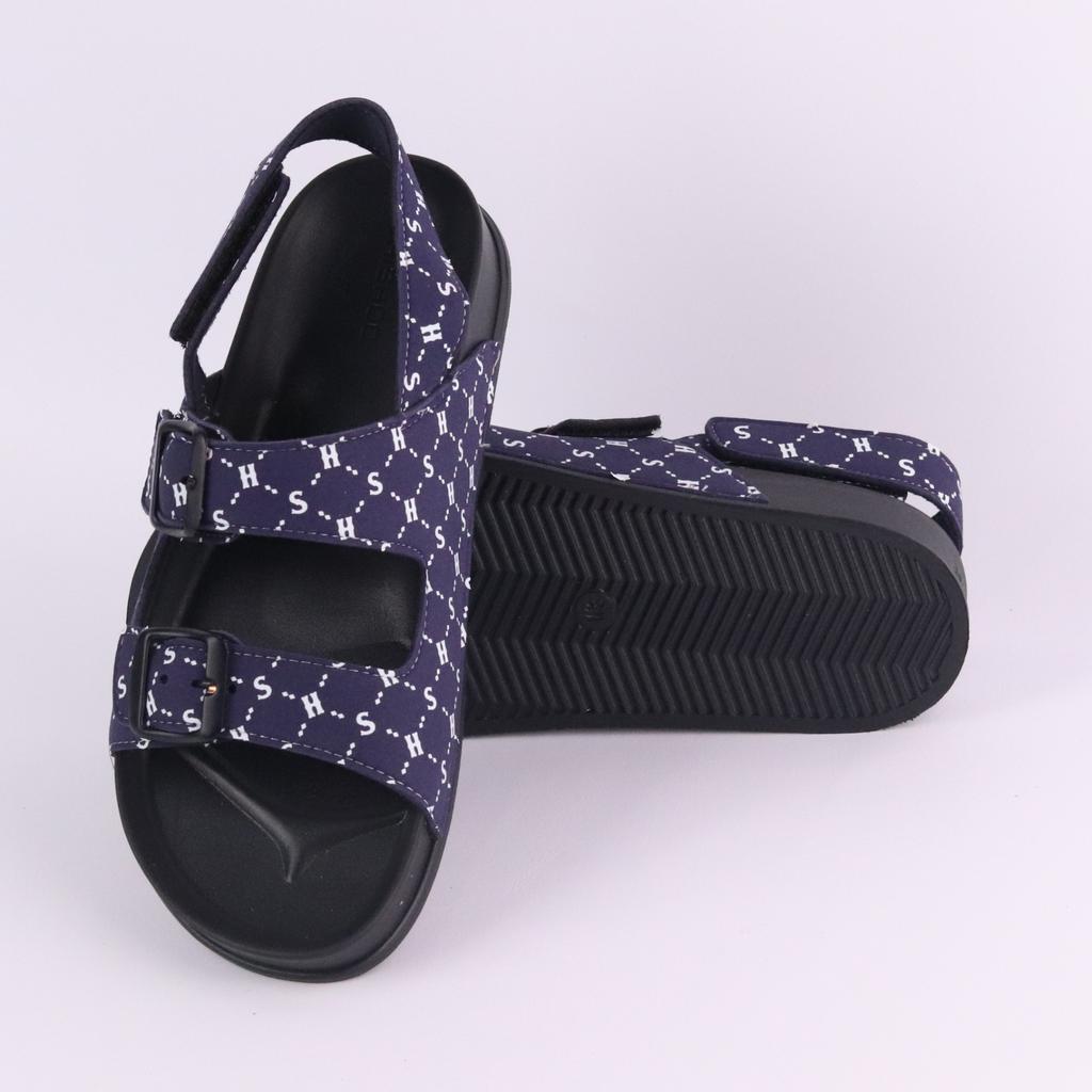 Giày Đi Học Sandal 2 khoá Monogram HISHOO D132