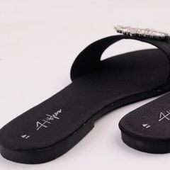 Dép Lê Nữ Đế Bệt Quai Ngang Đính đá có Bigsize HISHOO S146