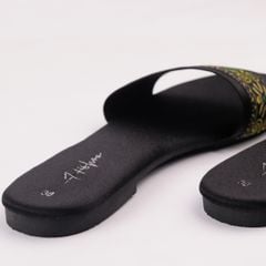 Dép Lê Nữ Quai Ngang Phối Thổ Cẩm Có Bigsize Hishoo S079