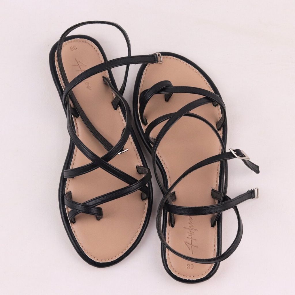 Giày Sandal Nữ Dây Mảnh Quai Đan Chéo Hishoo S038