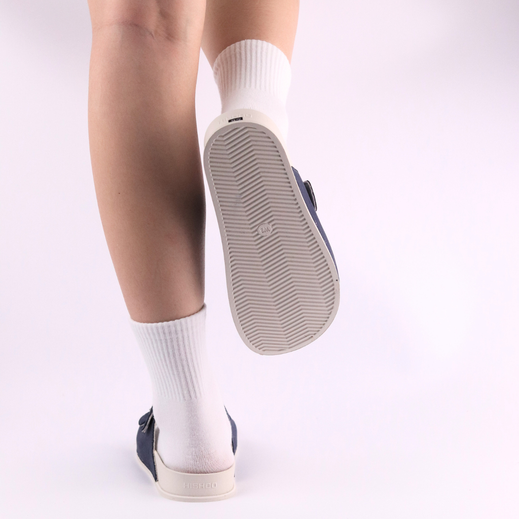 Dép quai ngang Da Nubuck 2 Khoá HISHOO D111