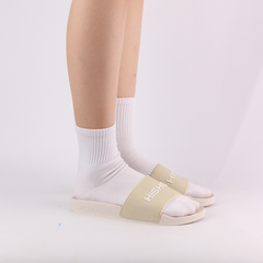 Dép quai ngang quai nhựa Kem HISHOO N112