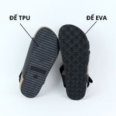Dép đế trấu birken quai ngang chéo da bò [CÓ KHOÁ] HISHOO M096
