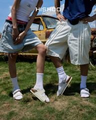 Dép đế trấu sandal birken quai ngang 2 khoá premium HISHOO B102