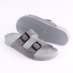 Dép quai ngang Da Nubuck 2 Khoá HISHOO D111