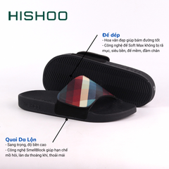 Dép quai ngang da bò Xé dán Caro ZigZag HISHOO U115