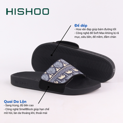 Dép quai ngang da bò Xé dán Voi Thái Lan HISHOO U115