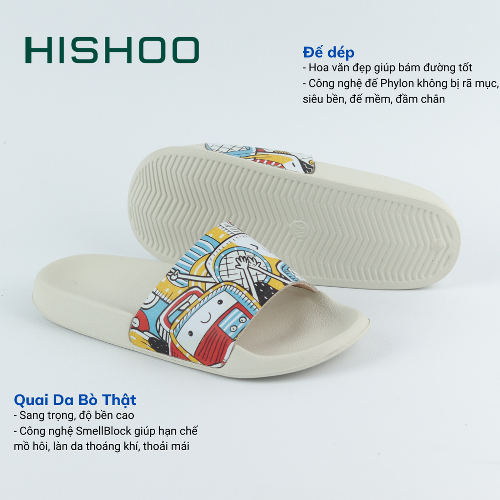 Dép quai ngang da bò lộn Xứ Sở Đồ Đạc HISHOO U112