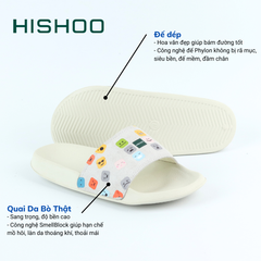 Dép quai ngang da bò lộn Icon Cảm Xúc Emoji HISHOO U112