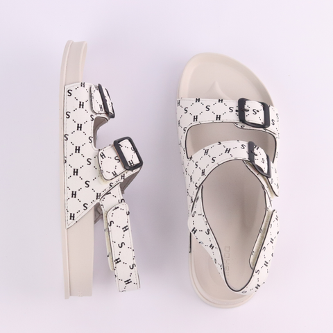 Giày Đi Học Sandal 2 khoá Monogram HISHOO D132