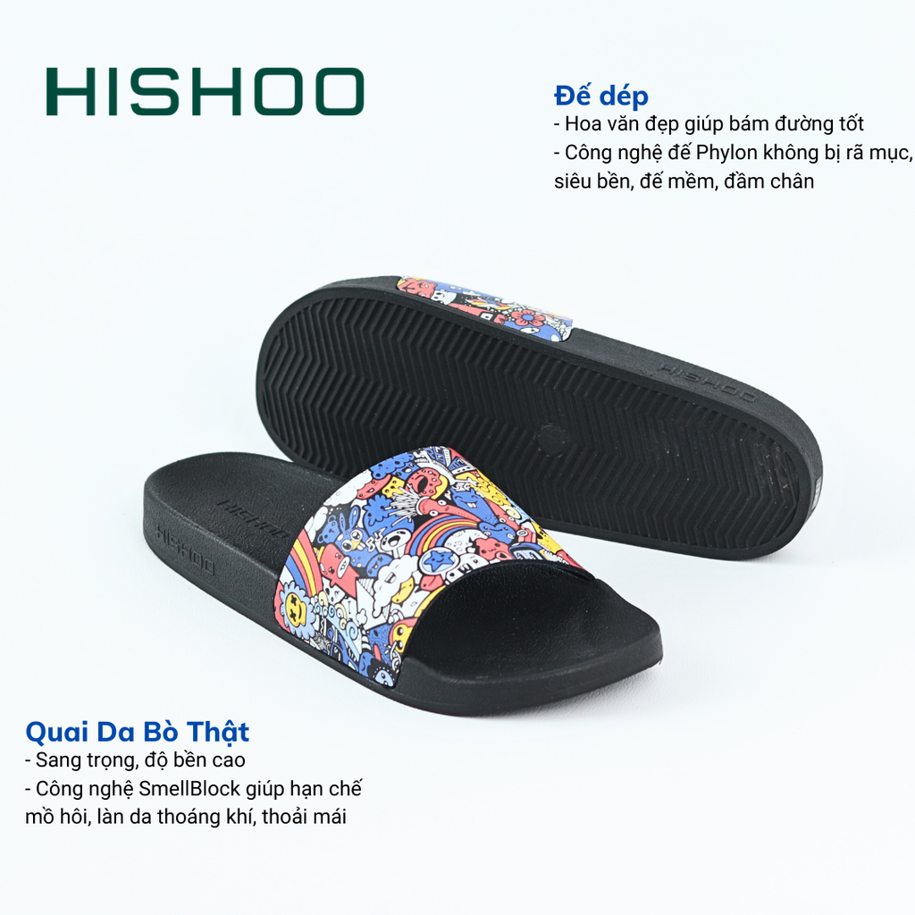 Dép quai ngang da bò lộn Monster Wonderland HISHOO U112