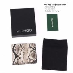 Ví Da Ngang Nam Nữ Đựng Thẻ [DA RẮN] Alpha Da Bò Phụ Kiện Hishoo V005