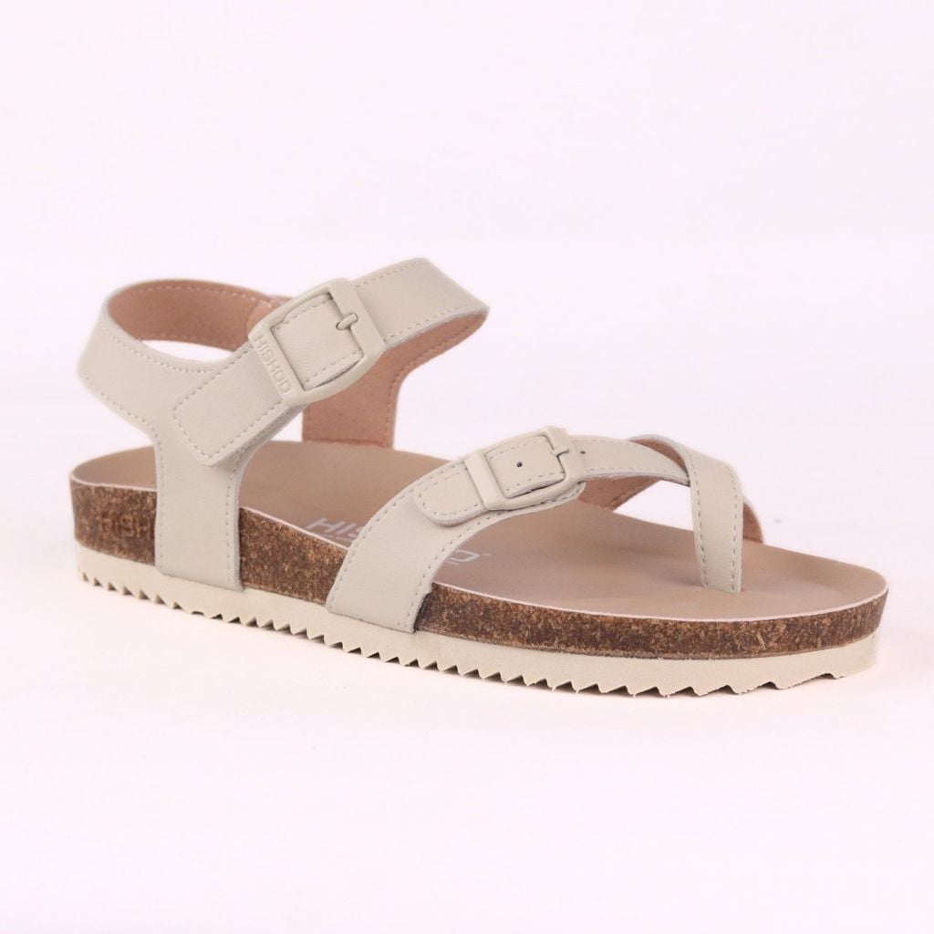 Dép đế trấu birken sandal quai ngang xỏ ngón premium HISHOO B118