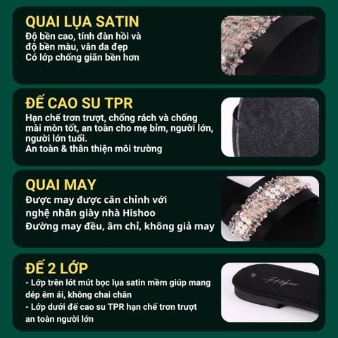 Dép Lê Nữ Đế Bệt Quai Ngang Đính Đá Có Bigsize HISHOO S063