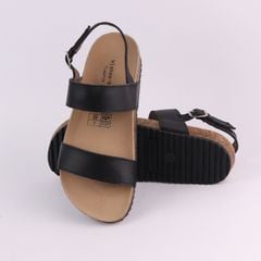 Dép đế trấu Sandal birken quai ngang da bò HISHOO M050