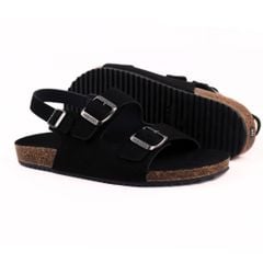 Dép đế trấu Sandal birken 2 khoá da lộn HISHOO R102