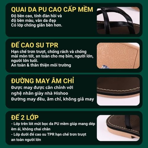 Giày Sandal Nữ Quai Ngang Có Bigsize Hishoo S023