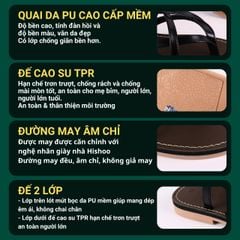 Giày Sandal Nữ Quai Ngang Có Bigsize Hishoo S023