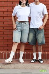 Dép đế trấu birken quai ngang chéo MẶT ĐEN da bò HISHOO M096