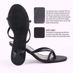 Giày Cao Gót Cao 7cm Quai Mảnh Hishoo S016